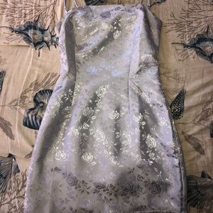 Silver Satin Short Dress‼️